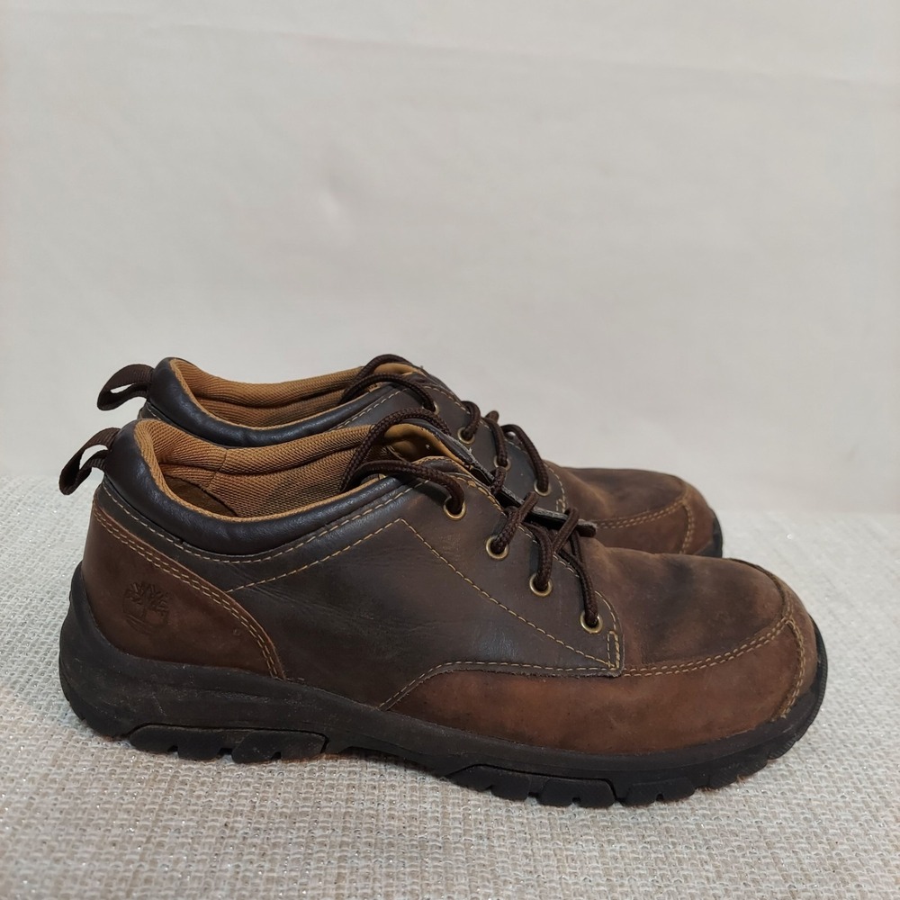 Timberland Discovery Pass‎ Plain Toe Oxfords Kids Boys 5 Brown Lace Up Shoes